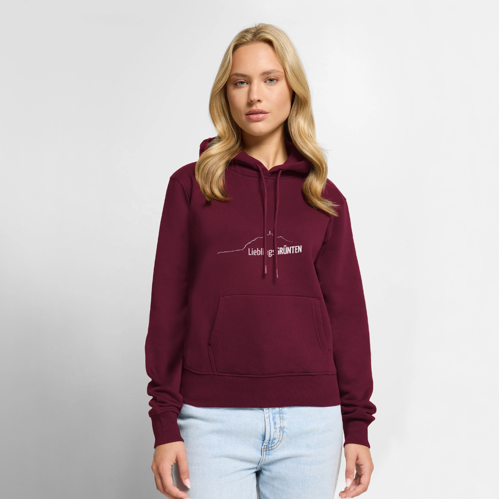 Frauen Premium Hoodie | LieblingsGRÜNTEN - Burgunderrot