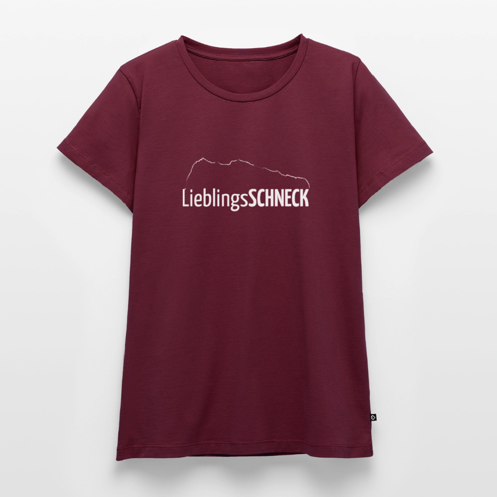 Frauen Premium T-Shirt | LieblingsSCHNECK - Burgunderrot