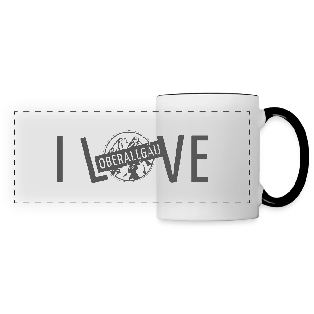Panoramatasse | I LOVE - Weiß/Schwarz