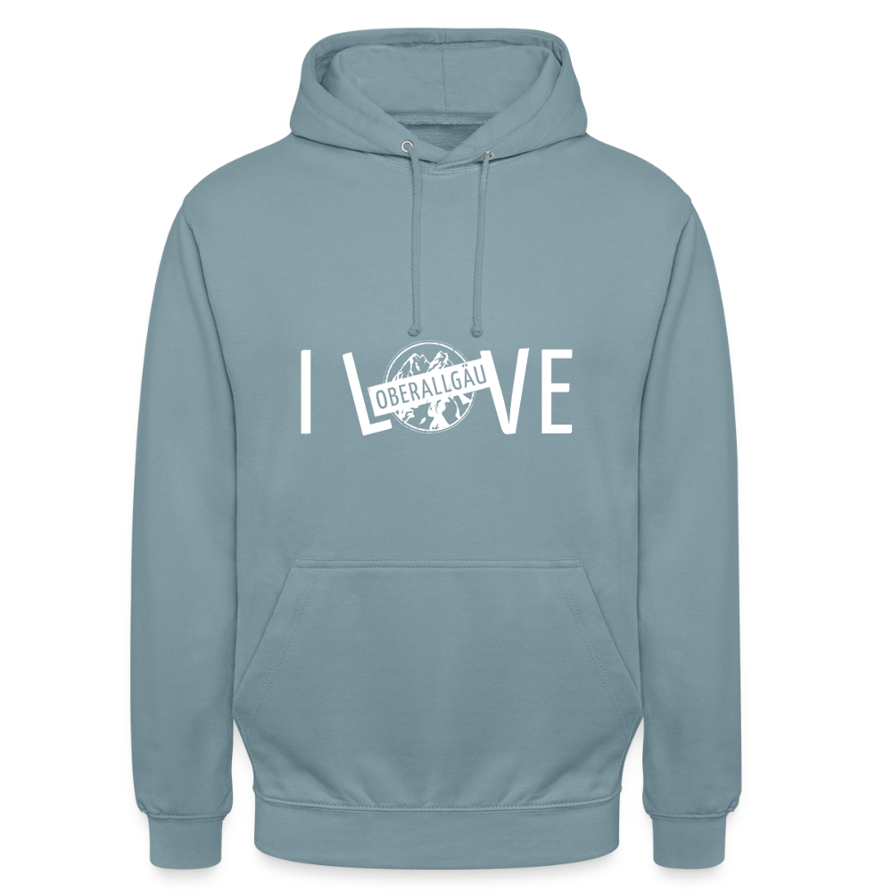 Unisex Hoodie | I LOVE - Nebelblau