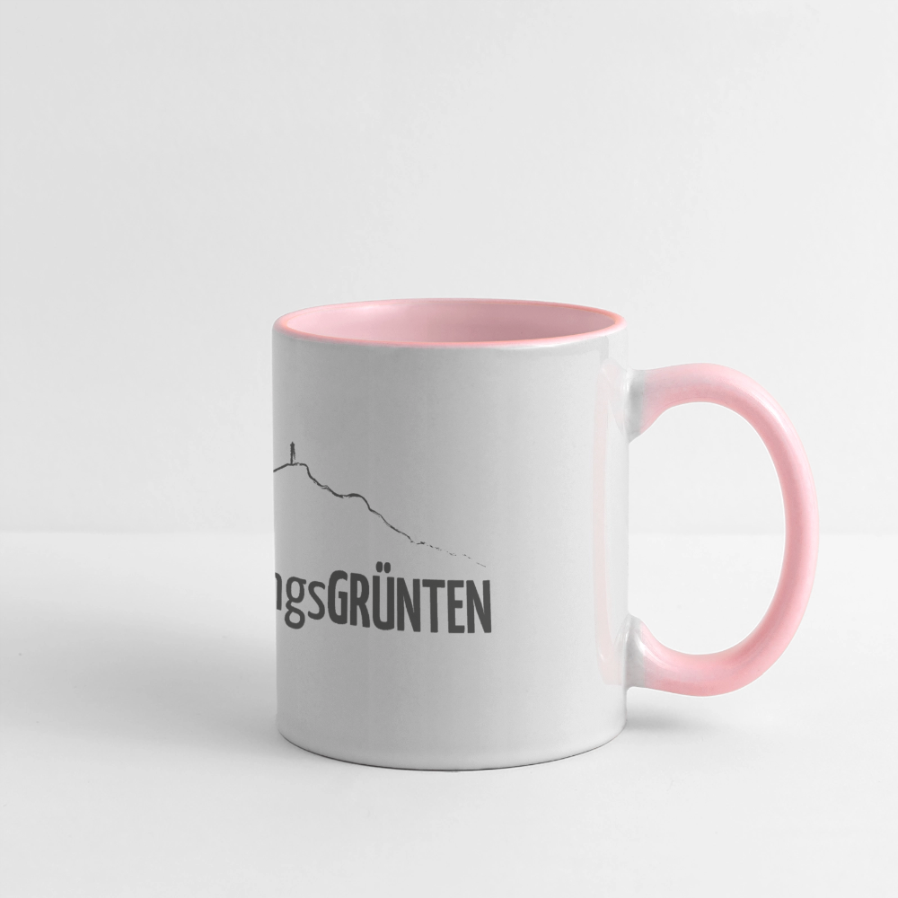 Panoramatasse | LieblingsGRÜNTEN - Weiß/Pink