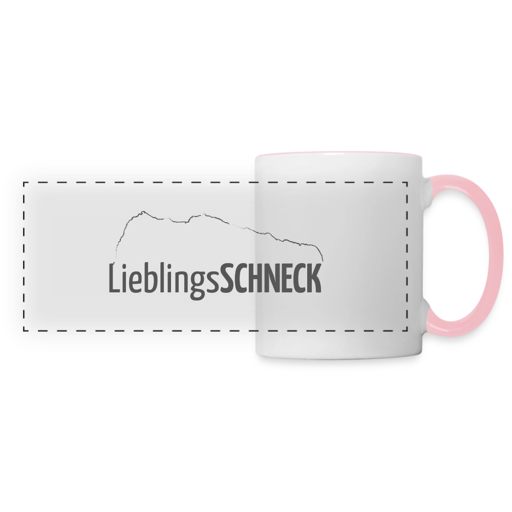 Panoramatasse | LieblingsSCHNECK - Weiß/Pink