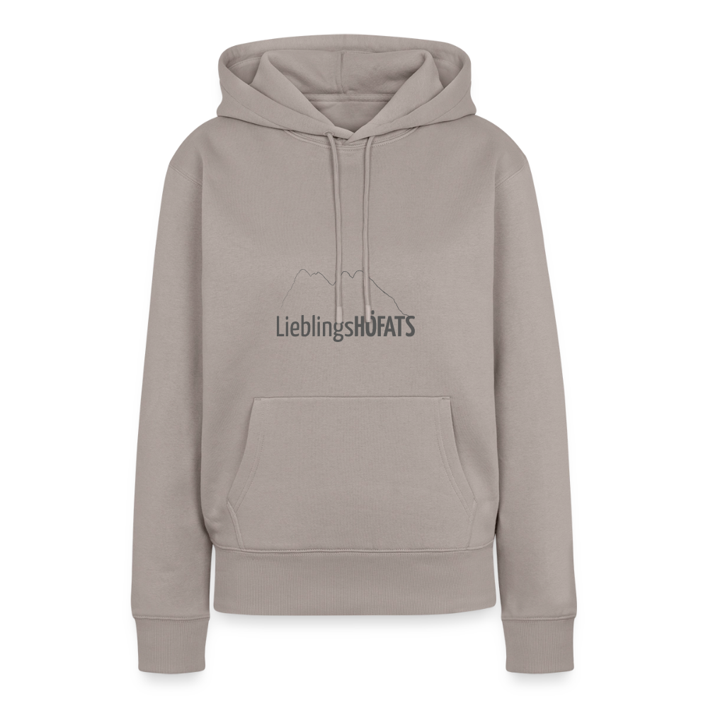 Frauen Premium Hoodie | LieblingsHÖFATS - Taupe