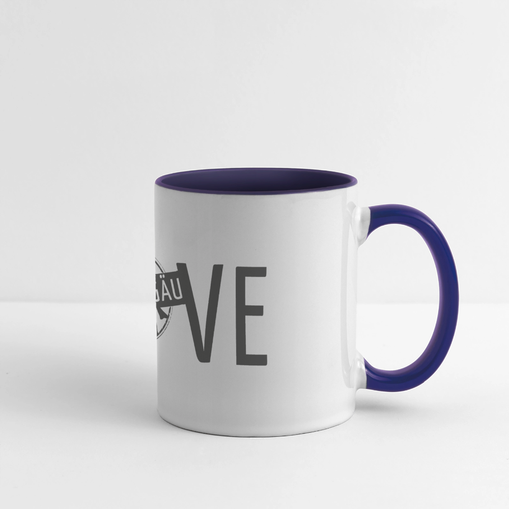 Panoramatasse | I LOVE - Weiß/Kobaltblau