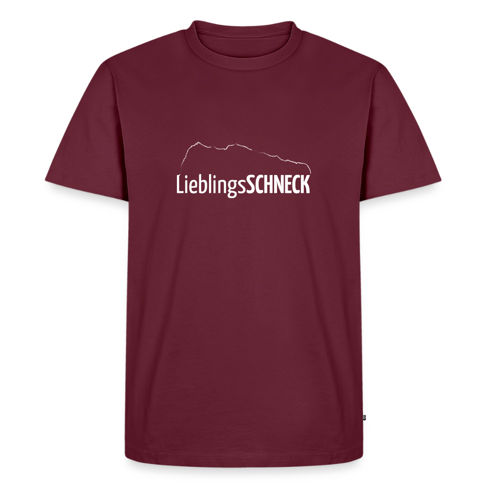 Männer Premium T-Shirt | LieblingsSCHNECK - Burgunderrot