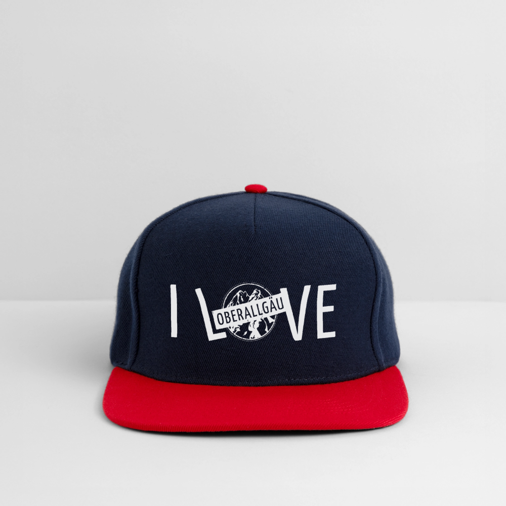 Snapback Cap | I LOVE - Navy/Rot