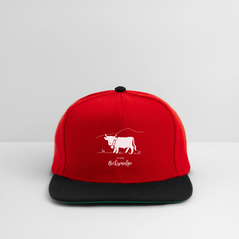 Snapback Cap | Untere Ochsenalpe - Rot/Schwarz