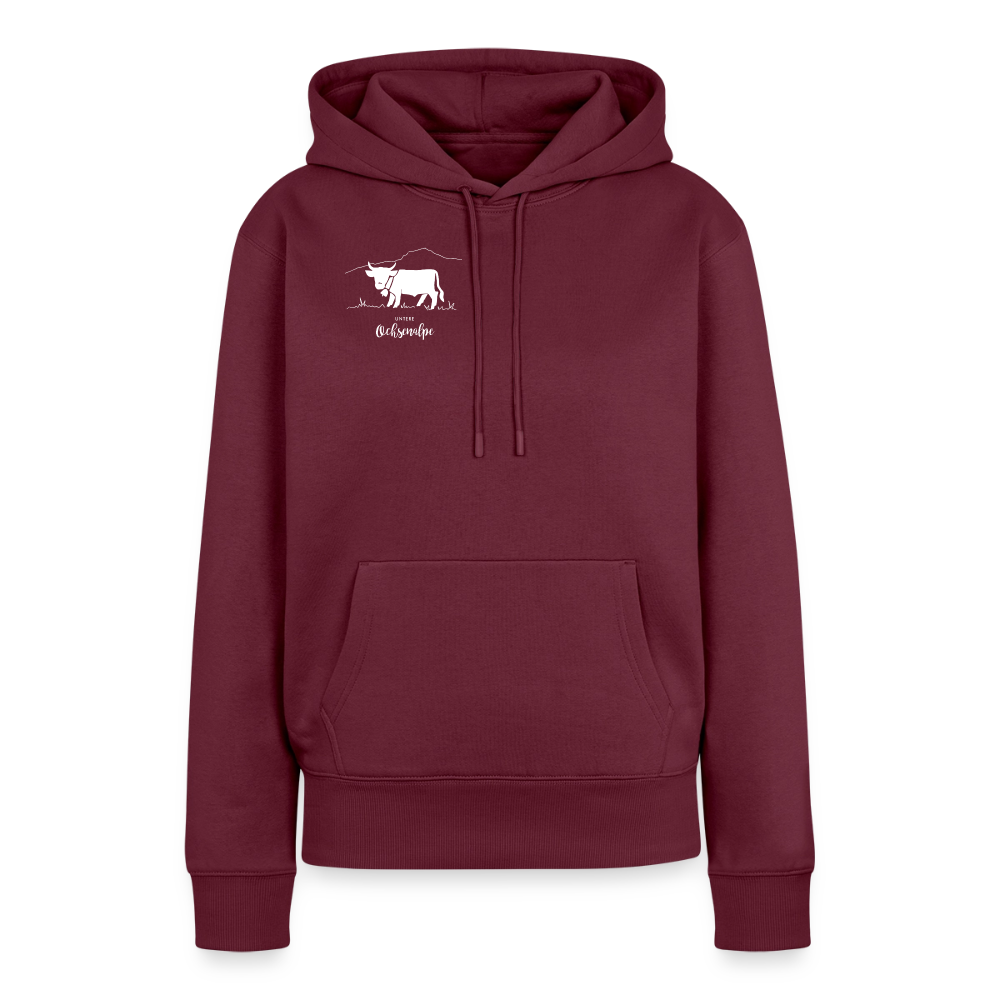 Frauen Premium Hoodie | Untere Ochsenalpe - Burgunderrot