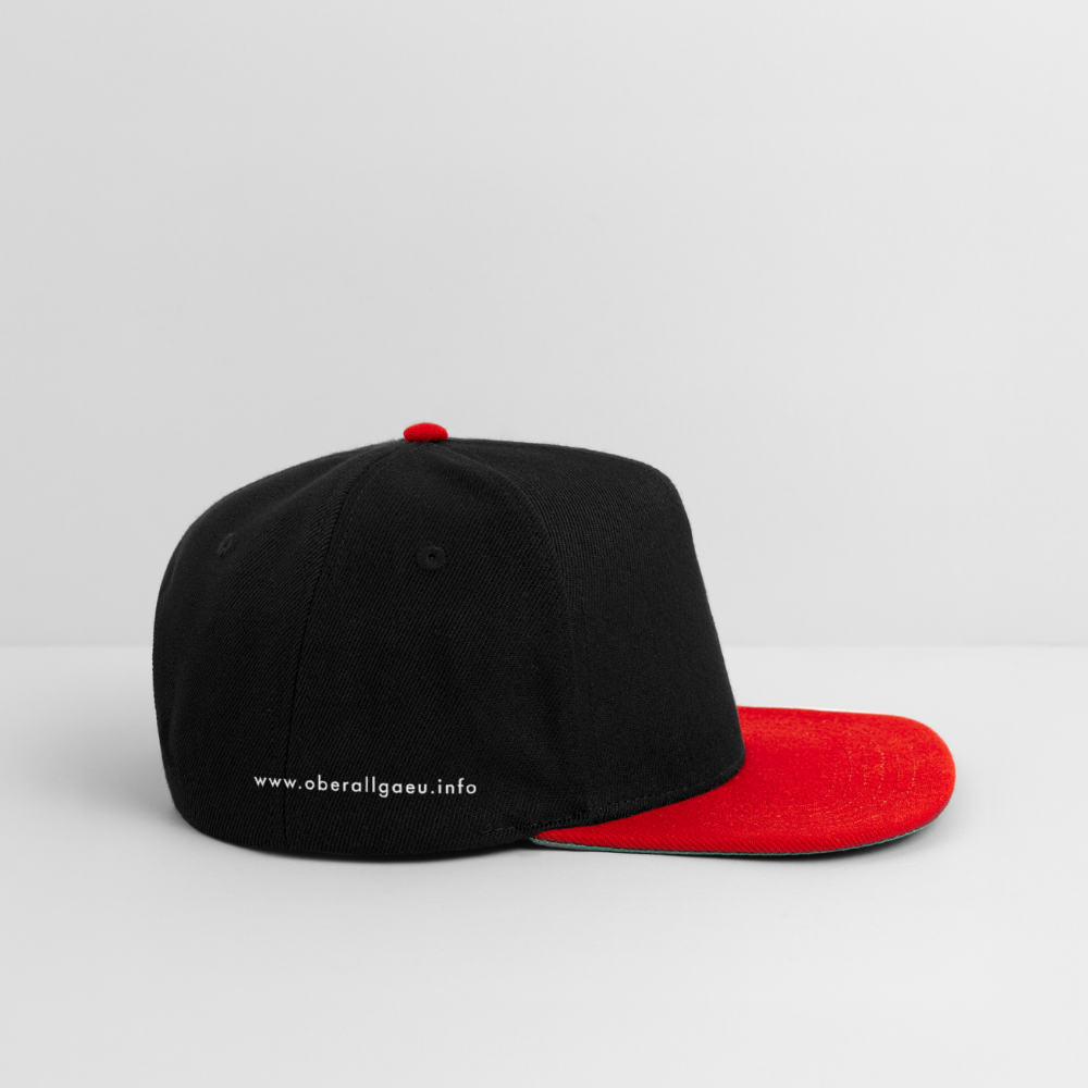 Snapback Cap | Untere Ochsenalpe - Schwarz/Rot