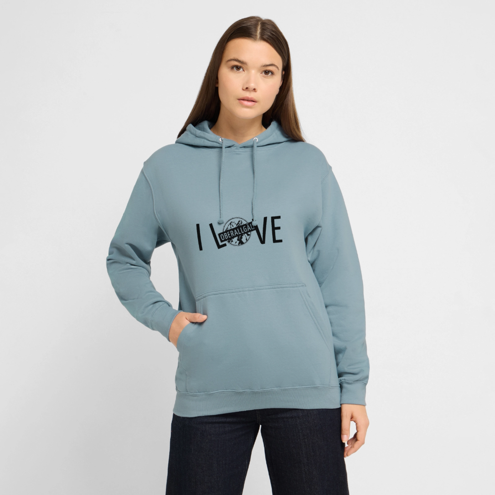 Unisex Hoodie | I LOVE - Nebelblau