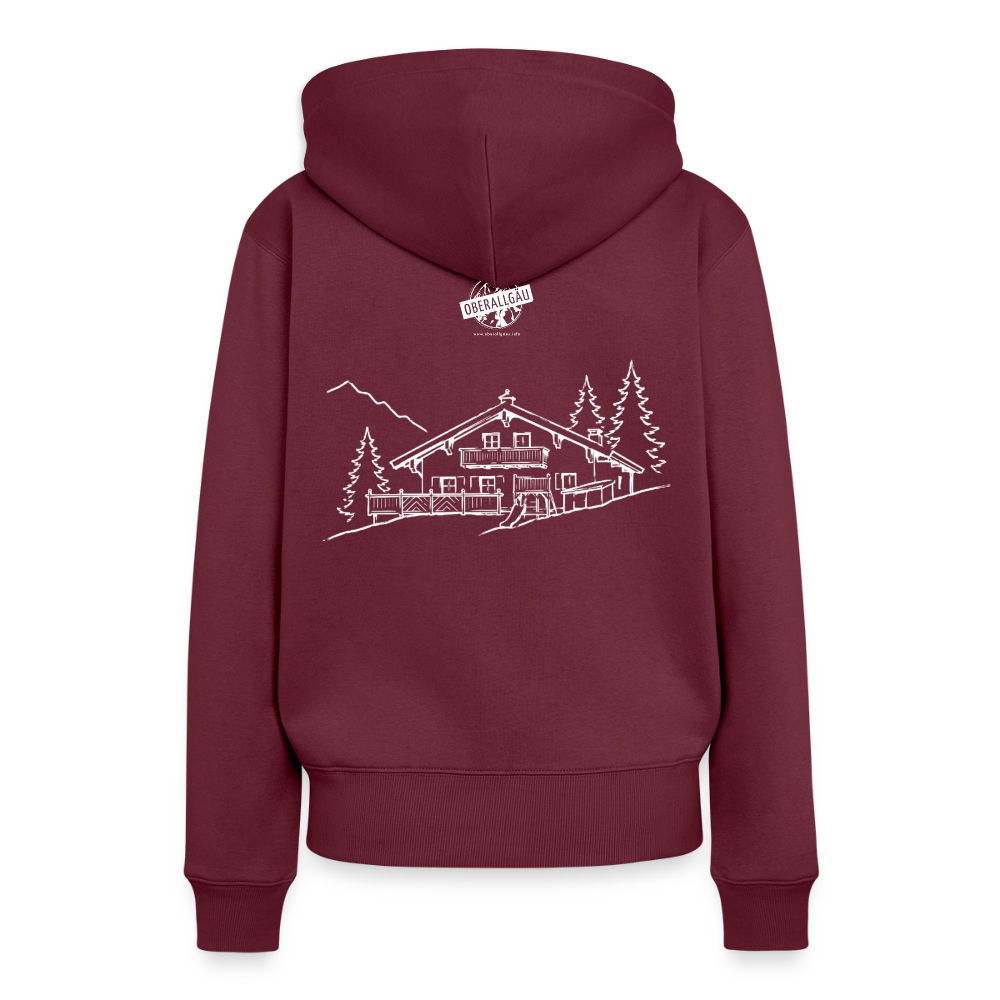 Frauen Premium Hoodie | Untere Ochsenalpe - Burgunderrot