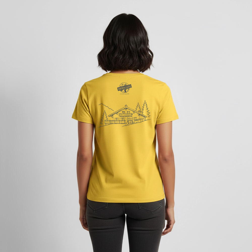 Frauen Premium T-Shirt | Untere Ochsenalpe - Sonnengelb