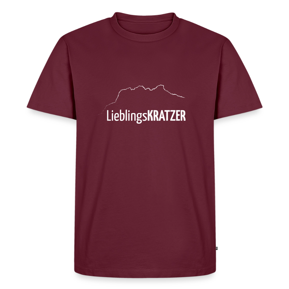 Männer Premium T-Shirt | LieblingsKRATZER - Burgunderrot