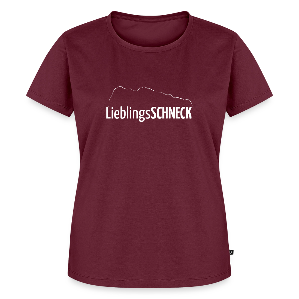 Frauen Premium T-Shirt | LieblingsSCHNECK - Burgunderrot