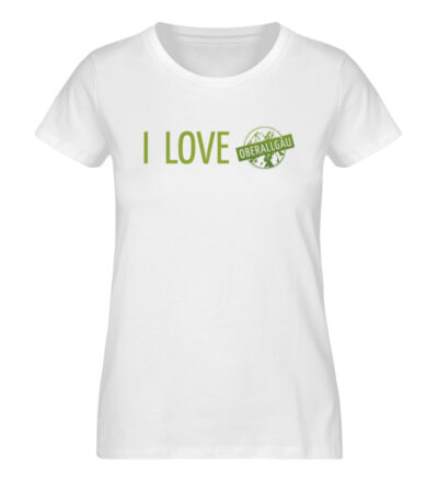 mit grünem I LOVE Ø - Damen Premium Organic Shirt-3