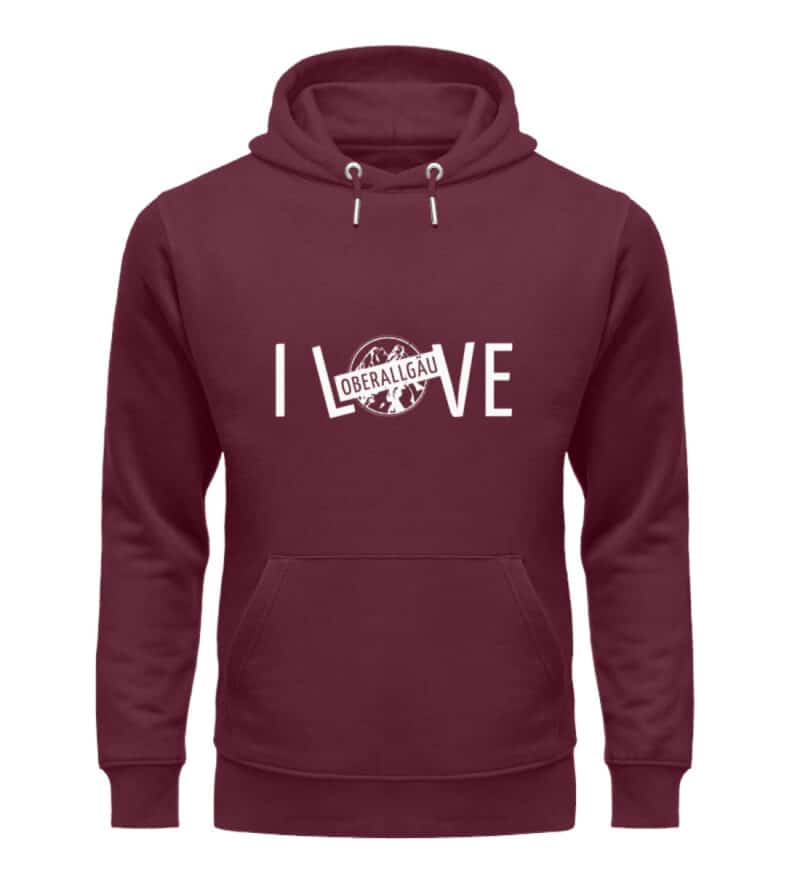 Hoodie I LØVE weiß - Unisex Organic Hoodie-839