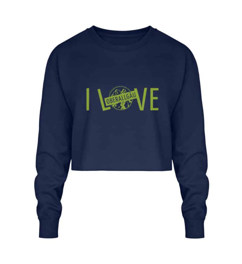 Crop Sweatshirt mit grünem I LØVE - Crop Sweatshirt-1676