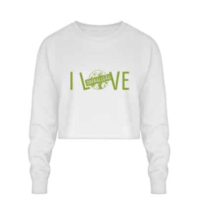 Crop Sweatshirt mit grünem I LØVE - Crop Sweatshirt-6867