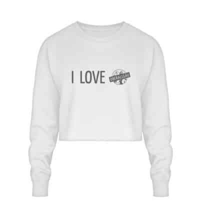 Crop Sweatshirt mit dunkelgrauem I LOVE Ø - Crop Sweatshirt-6867