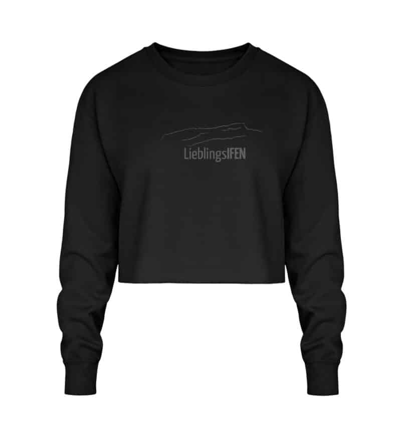 Crop Sweatshirt mit dunkelgrauem LieblingsIFEN - Crop Sweatshirt-1624