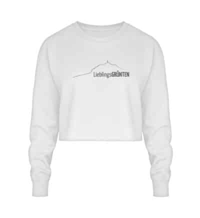 Crop Sweatshirt mit dunkelgrauem LieblingsGRÜNTEN - Crop Sweatshirt-6867