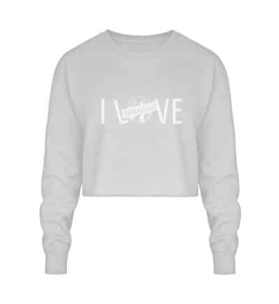 Crop Sweatshirt mit weißem I LØVE - Crop Sweatshirt-6961