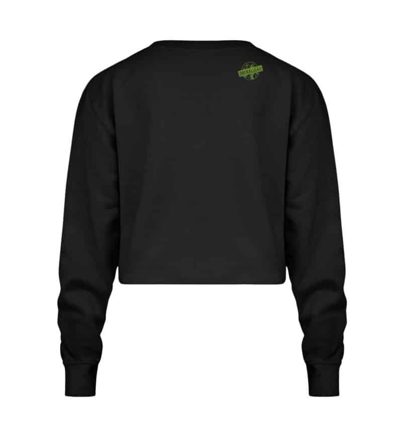 Crop Sweatshirt mit grünem I LOVE Ø groß - Crop Sweatshirt-1624