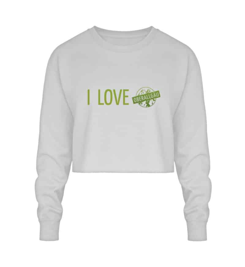 Crop Sweatshirt mit grünem I LOVE Ø - Crop Sweatshirt-6961