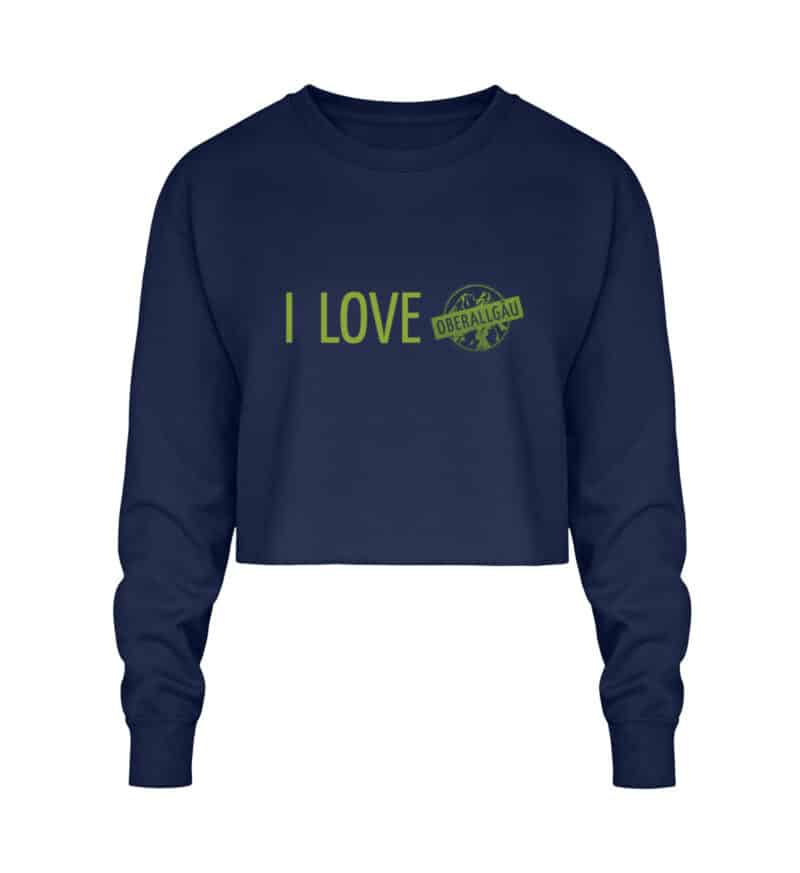 Crop Sweatshirt mit grünem I LOVE Ø - Crop Sweatshirt-1676