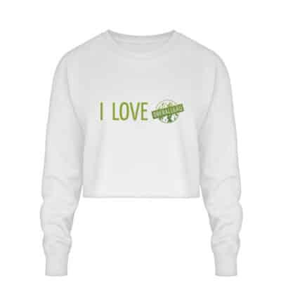 Crop Sweatshirt mit grünem I LOVE Ø - Crop Sweatshirt-6867