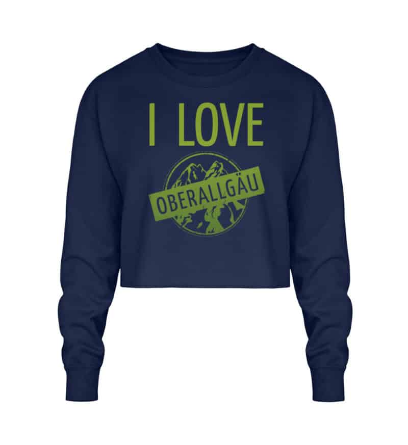 Crop Sweatshirt mit grünem I LOVE Ø groß - Crop Sweatshirt-1676