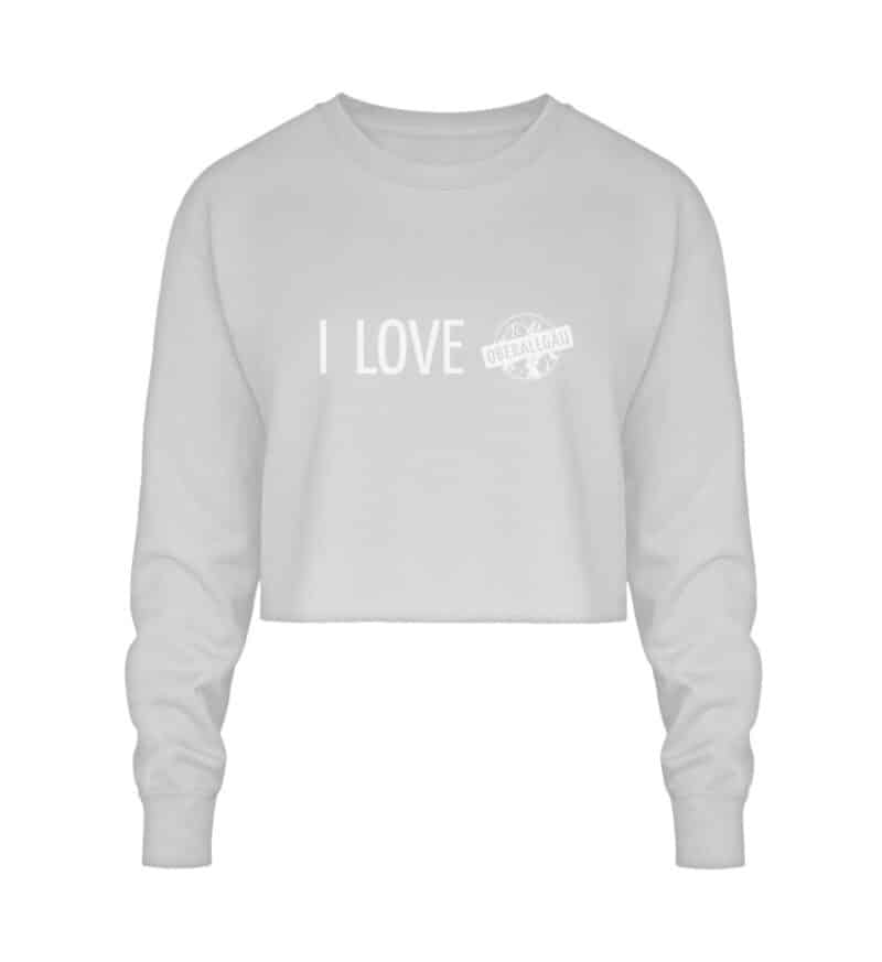 Crop Sweatshirt mit weißem I LOVE Ø - Crop Sweatshirt-6961