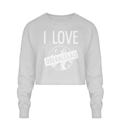 Crop Sweatshirt mit weißem I LOVE Ø groß - Crop Sweatshirt-6961