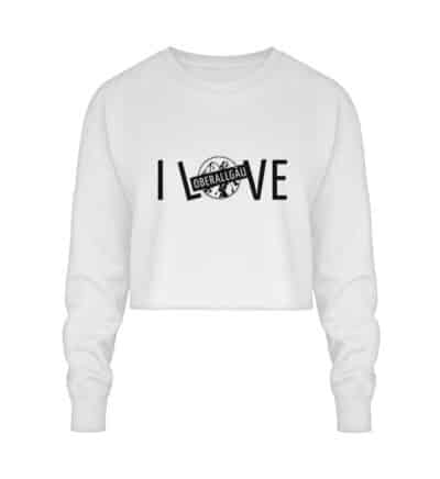 Crop Sweatshirt mit schwarzem I LØVE - Crop Sweatshirt-6867
