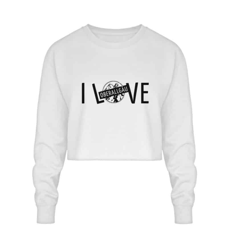 Crop Sweatshirt mit schwarzem I LØVE - Crop Sweatshirt-6867