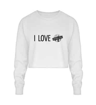 Crop Sweatshirt mit schwarzem I LOVE Ø - Crop Sweatshirt-6867