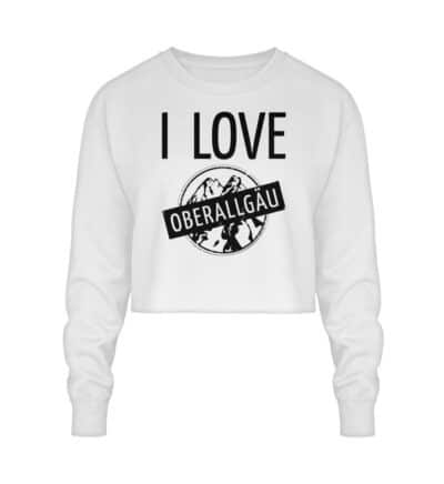 Crop Sweatshirt mit scwarzem I LOVE Ø groß - Crop Sweatshirt-6867